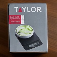 Usado, Escala de cocina digital Taylor Black Glass 11 libras a batería / nueva segunda mano  Embacar hacia Argentina