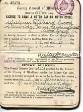 Vintage driving license for sale  WELWYN