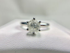 Used, Vintage Platinum Round Natural Rustic Big Diamond Solitaire Engagement Ring for sale  Chicago