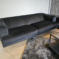 Black velvet seater for sale  GRAYS