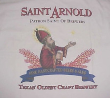 Camiseta SAINT ARNOLD Patron Texas mais antiga cervejaria artesanal branca gola redonda 2XL nova comprar usado  Enviando para Brazil