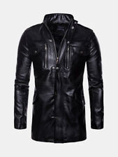 Usado, Jaqueta/casaco de couro masculino preto 3/4 motociclista longo couro de vaca todos os tamanhos comprar usado  Enviando para Brazil