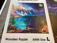 Used, Lake mountains  colourful jigsaw  Puzzle 12 x 12 inch 4mmWOOD  300 pcs approx for sale  Shipping to South Africa