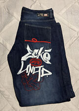 Pantalones de mezclilla negros Ecko Unltd para hombre talla 36 Hip Hop holgados Y2K segunda mano  Embacar hacia Argentina