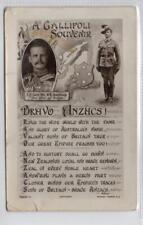 A GALLIPOLI SOUVENIR - BRAVO ANZACS: Military postcard (C70327) for sale  CUMNOCK