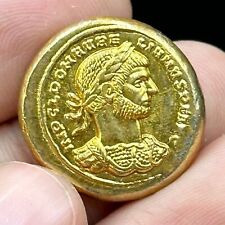 Usado, Moeda exclusiva romana antiga revestida de ouro 18k King's Face - Limpa profissionalmente comprar usado  Enviando para Brazil