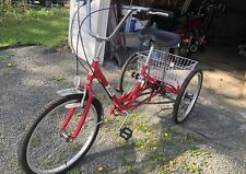 Sun 24” Unisex Tricycle 7 Speed Adult 3-wheel Cruise Trike with Basket, used for sale  East Worcester
