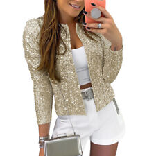 glitter jacket top gold for sale  USA