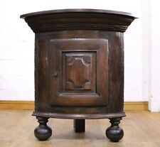 Antique rustic chunky Oak corner side cabinet - cupboard for sale  Shipping to South Africa