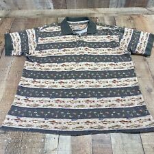 Camisa polo masculina vintage Woolrich pesca com mosca manga curta GG truta robalo, usado comprar usado  Enviando para Brazil