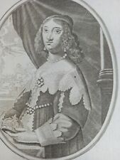 Portret Anna Van Oostenrijk kopergravure 17e tweedehands  verschepen naar Netherlands