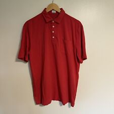 Camisa polo masculina Johnnie O manga curta grande vermelha sólida, usado comprar usado  Enviando para Brazil