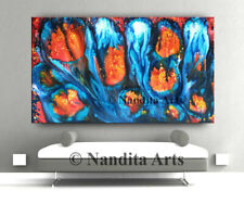 Blue abstract wall for sale  Shipping to Canada