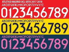 Conjunto de nome e número para Atlético de Madrid UEFA Champions League 2017/2018 Home/Away comprar usado  Enviando para Brazil