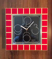 Reloj de pared vintage 1970, Citizen, MCM, rojo funky + negro, tamaño grande segunda mano  Embacar hacia Argentina