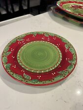 Holly Christmas Romancing Provence Collections Pottery Dinner Plate for sale  Shipping to South Africa