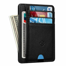 Mens RFID Blocking Leather Slim Wallet Money Clip Credit Card Slots Coin Holder for sale  USA