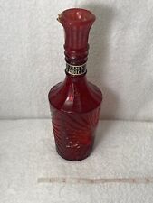 Vintage 1970s Jim Beam Whiskey Decanter Bottle 12" Red with Sunburst for sale  Sidney