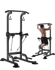 Adjustable Dip Power Tower Station Pull Up Bar Home Gym Strength Train Workout for sale  Shipping to South Africa