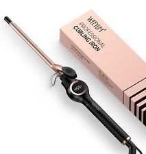 Thin Curling Tongs Iron Wand 9mm Tourmaline Ceramic Barrel Short Long Hair Salon for sale  Shipping to South Africa