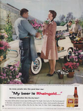 Miss Rheingold Beer Emily Banks anúncio 1960 Fiat 600 Jolly berçário de flores NY, usado comprar usado  Enviando para Brazil