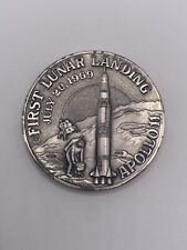 APOLLO 11 First Lunar Landing .999 Fine Silver 24k P Medal Mercury Gemini Apollo for sale  Shipping to South Africa