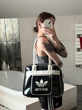 Bolsa estilo boliche retrô Adidas azul marinho logotipo trevo tachas inferiores vintage anos 90 comprar usado  Enviando para Brazil