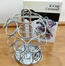 Porta-copo Keurig rotativo café carrossel ~ 27 cápsulas ~ rack de armazenamento de metal prata comprar usado  Enviando para Brazil