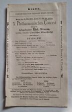 Concert program. richard usato  Trieste