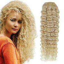 Long Curly Hair Extensions Human Hair Highlights Blonde Natural Hair Weave 100g for sale  Shipping to South Africa