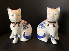 Pair staffordshire cats for sale  KING'S LYNN