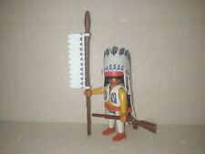 PLAYMOBIL - Ref. 7660 Lote Guerrero Jefe Indio Apache Nativo Americano Western segunda mano  Boñar
