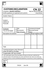Etiquetas autoadesivas CN22 formulários de declaração personalizada 10, 25, 50, 100, 250, 500 + comprar usado  Enviando para Brazil