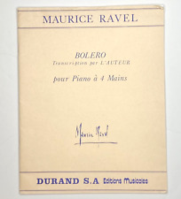 Usado, Partitura Bolero Bolero de Colección Maurice Ravel para Piano Dúo Durand SA 1929 segunda mano  Embacar hacia Argentina