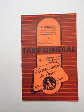 Brochure tarif general d'occasion  France