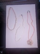 Pink enamel necklace for sale  SITTINGBOURNE