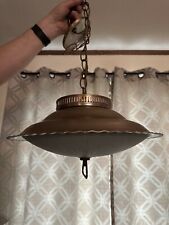 Usado, Luminária de teto suspensa vintage de cobre e vidro ~ Moderna meados do século comprar usado  Enviando para Brazil