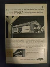 Dow Chemical Ad 1955 Penta-Treated Lumber Pole Building Vintage Magazine Print for sale  Shipping to South Africa