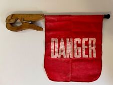 Vintage Siebe Norton "DANGER" Utility Lineman Truck Load Safety Flag Red Cloth for sale  Shipping to South Africa