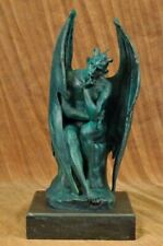 Estatua del diablo de Satanás Lucifer bronce satanismo Baphomet caliente mármol fundido estatuilla arte segunda mano  Embacar hacia Argentina