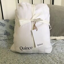 Quince King/Cal King Bamboo Linen Duvet Cover White for sale  Shipping to South Africa