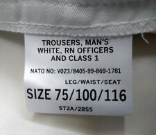 White naval trousers for sale  LONDON