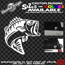 Used, Bass Fish Custom Vinyl decal Sticker Car Truck Boat Window Fishing Outdoors Camp for sale  Shipping to South Africa