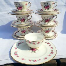 Vintage Royal Vale China Tea Set ~ 6 Trio's Cake Plate & Sugar Bowl for sale  CHESTER