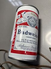 Lámpara de lata de cerveza Budweiser de colección brote luz enchufe de trabajo en 1970 accesorio de luz, usado segunda mano  Embacar hacia Argentina