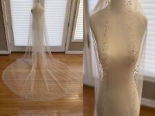 Strass e contas de prata para noiva com borda de véu de noiva comprar usado  Enviando para Brazil