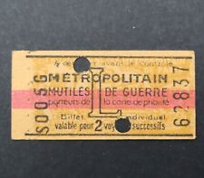 Ancien ticket paris d'occasion  Nantes-