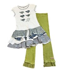 Used, Bird Applique Dress & Leggings Outfit Set Naartjie Girls Size 8/9 for sale  Shipping to South Africa