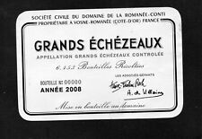 Etiquette grand echezeaux d'occasion  Vendays-Montalivet