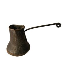 Usado, Vaso árabe vintage bronze tradicional turco café Cezve decoração amassados pesados comprar usado  Enviando para Brazil